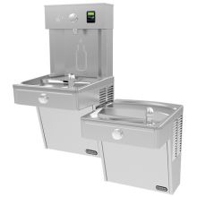 EZH2O ADA Wall Mount Bi-Level Drinking Fountain and Bottle Filling Station with Vandal Resistant Bubbler