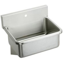 Wall Mount 14 Gauge Stainless Steel Scrub Sink with One Faucet Hole