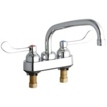 ADA 4" Centerset Exposed Utility Faucet with 8" Arc Tube Spout and 4" Blade Handles