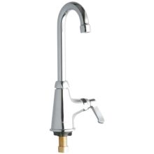ADA Single Hole Single Control Deck Mount Classroom Faucet with 3-5/8" Reach Gooseneck Spout