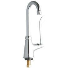ADA Single Hole Single Control Deck Mount Classroom Faucet with 3-5/8" Reach Gooseneck Spout and 6" Blade Handle