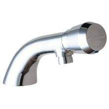 ADA Deck Mount Metered Faucet with Push Button Handle and Integral Spout