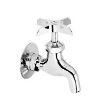 Single Hole Wall Mount Service Sink Faucet with Metal Cross Handle