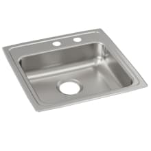 Lustertone 19-1/2" Drop In Single Basin Stainless Steel Kitchen Sink