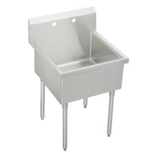 Sturdibilt Stainless Steel 27" x 27-1/2" Floor Standing Scullery Sink with Two Faucet Holes