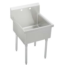 Sturdibilt Stainless Steel 33" x 27-1/2" Floor Standing Scullery Sink with Two Faucet Holes