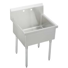 Sturdibilt Stainless Steel 39" x 27-1/2" Floor Standing Scullery Sink with Two Faucet Holes