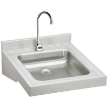 Stainless Steel 23" Single Basin Wheelchair Wash-Up Bathroom Sink Package with 2.0 GPM Sensor Faucet and Mixing Valve