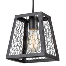 Grange Single Light 7" Wide Cage Mini Pendant