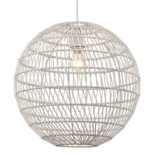 Simoom Single Light 19" Wide Cage Pendant