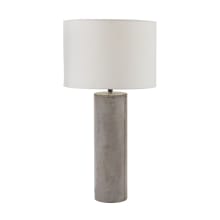 Grey Wax Cubix 1 Light Round Table Lamp