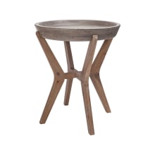 Tonga 18-1/8" Wide Concrete Top Acacia Wood End Table