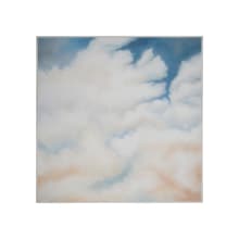 60" by 60" Frameless Hand Painted Cirrus Clouds Wall Art on Canvas