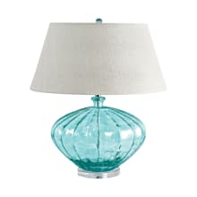 Recycled Glass Single Light 25" Tall Vase Table Lamp