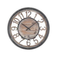 Strayhorn 24" Wood Analog Wall Mounted Clock with Standard Numerals