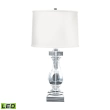 Crystal Single Light 28" Tall LED Buffet Table Lamp