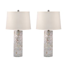 Mother of Pearl Single Light 28" Tall Buffet Table Lamp - Set of (2)