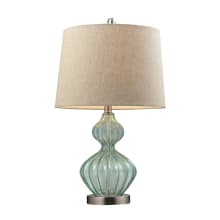 1 Light Table Lamp with Metallic Shade