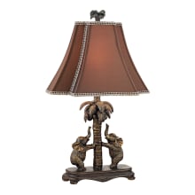 Tropical Elephant with Palm Tree Table Lamp from the Adamslane Collection