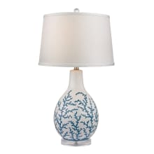 Farmhouse Coastal Coral Table Lamp from the Sixpenny Collection
