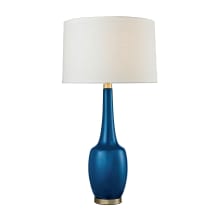 1 Light Table Lamp in Navy Blue from the Modern Vase Ceramic Collection
