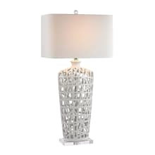 Farmhouse Weave 1 Light 36" Height Table Lamp from the Ceramic Collection