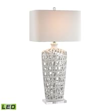 Farmhouse Weave 1 Light 36" Height LED Table Lamp from the Ceramic Collection