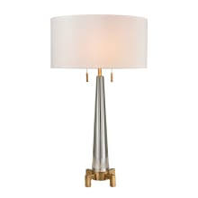 2 Light Accent Table Lamp in Aged Brass from the Bedford Collection