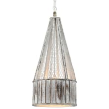 Pennant Point Single Light 12" Wide Cage Pendant