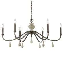 French Connection 6 Light 38" Wide Taper Candle Chandelier