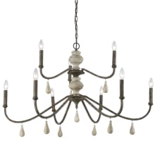 French Connection 9 Light 42" Wide Taper Candle Chandelier