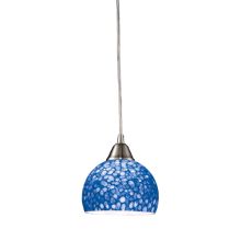 Cira Single Light 6" Wide Mini Pendant with Round Canopy and Hand Blown Glass Shade