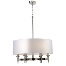 6 Light 24" Wide Chandelier with a Drum Shade from the Pembroke Collection