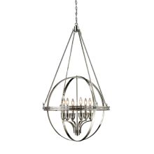 51" Height 6 Light 1 Tier Ring Enclosed Candelabra Style Chandelier from the Hemispheres Collection