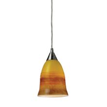 9" Height 1 Light Pendant with a Glass Trumpet Shade from the Horizon Collection