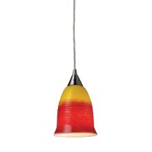 9" Height 1 Light Pendant with a Glass Trumpet Shade from the Horizon Collection