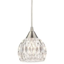 Kersey Single Light 5" Wide Mini Pendant with Thick Crystal Glass Shade