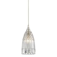 Kersey Single Light 4" Wide Mini Pendant with Round Canopy and Clear Glass Shade