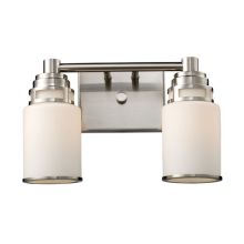 Bryant 2 Light 13.5" Vanity Fixture with Frosted Glass Shade