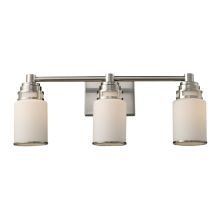 Bryant 3 Light 22.8" Vanity Fixture with Frosted Glass Shade