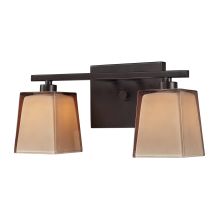 Serenity 2 Light 13" Vanity Fixture with Frosted Glass Shade
