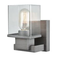 Hotelier Single Light 5" Wide Bathroom Sconce with Clear Glass Shade