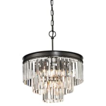 Palacial 4 Light 16" Wide Crystal Pendant with Round Canopy and Clear Crystal Shade