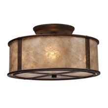 Three Light Semi-Flush Ceiling Fixture from the Barringer Collection