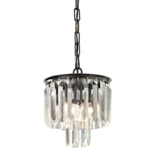 Palacial Single Light 8" Wide Crystal LED Mini Pendant with Round Canopy and Clear Crystal Shade