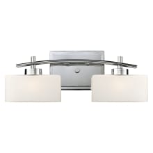 Eastbrook 2 Light 18" Vanity Fixture with Frosted Glass Shade
