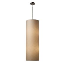 Fabric Cylinders 4 Light 12" Wide Pendant with Round Canopy and Beige Fabric Shade