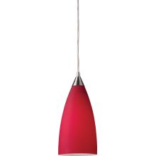 Vesta Single Light 5" Wide Mini Pendant with Round Canopy and Hand Blown Glass Shade