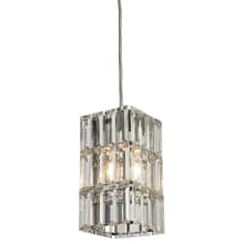 Cynthia 1 Light 4" Wide Crystal Mini Pendant with Clear Glass Shade