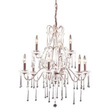 Crystal 2 Tier 9 Light Up Lighting Chandelier from the Opulence Collection